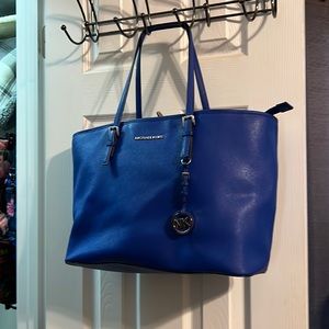 Blue Saffiano Michael Kors Tote